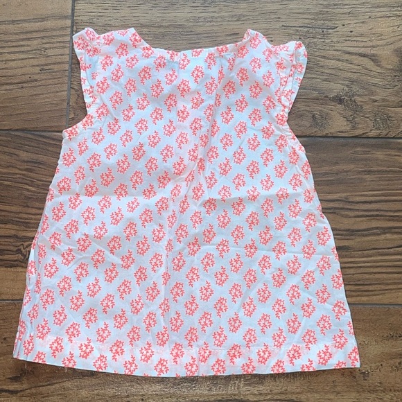 Carter's | Patterned Button-Up Top | Infant Girls | White & Orange | 9 months - Picture 2 of 4